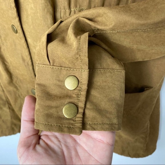 Umgee Golden Tan Cotton Blend Utility Jacket Size Medium - Picture 5 of 9